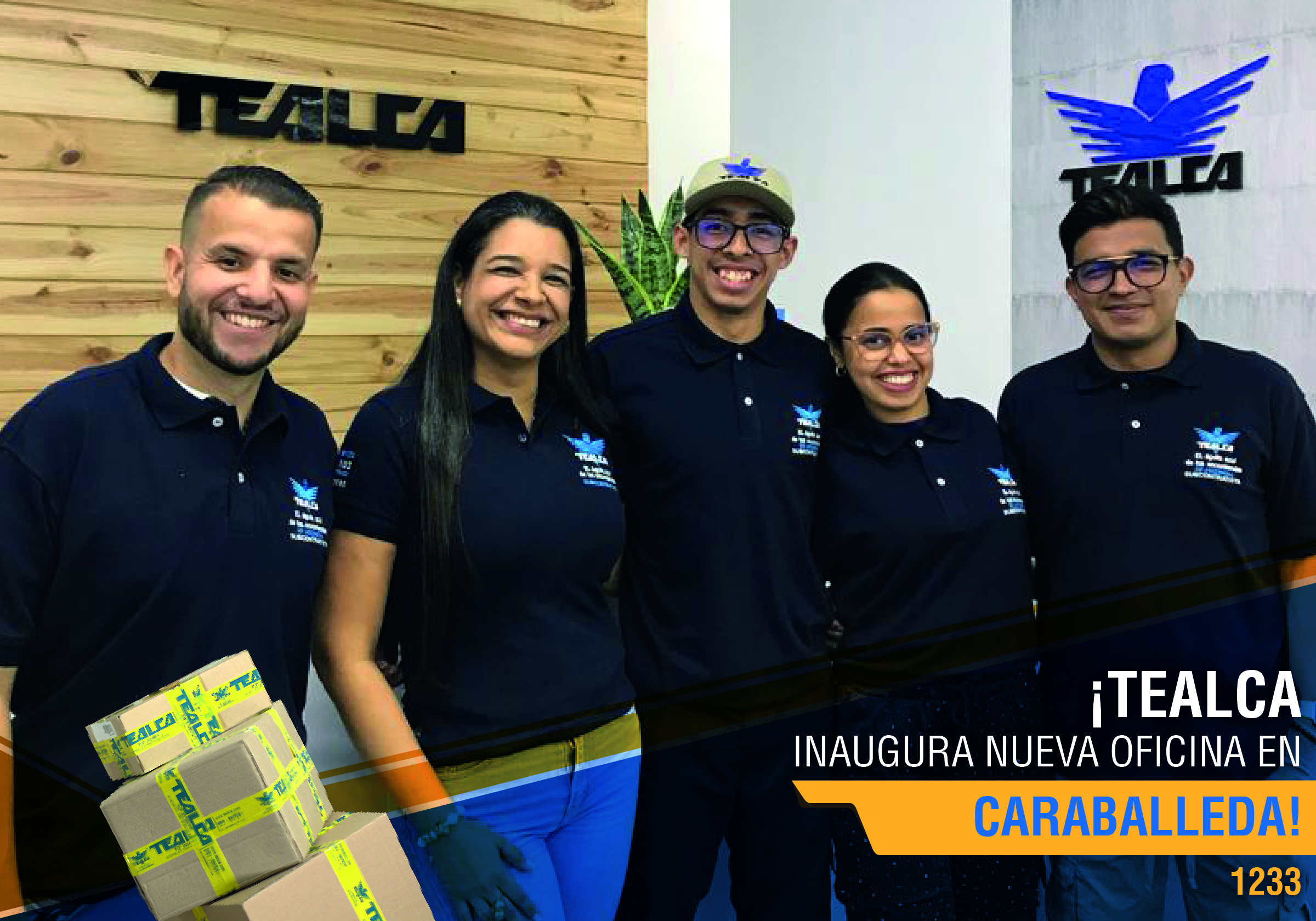 Nueva agencia de envíos TEALCA en Caraballeda, La Guaira, ofreciendo servicios de envíos puerta a puerta y encomiendas.
